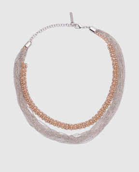 Peserico Necklace with beads and monil chain S35441C0CC446