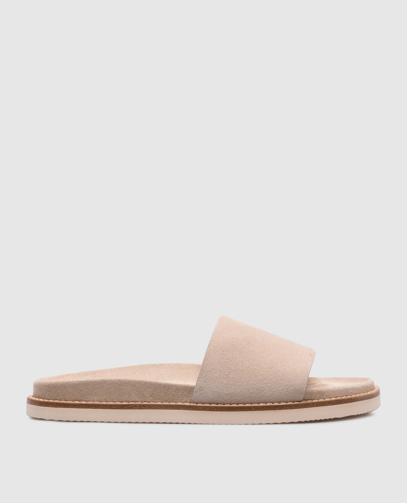 

Beige suede flip-flops Brunello Cucinelli