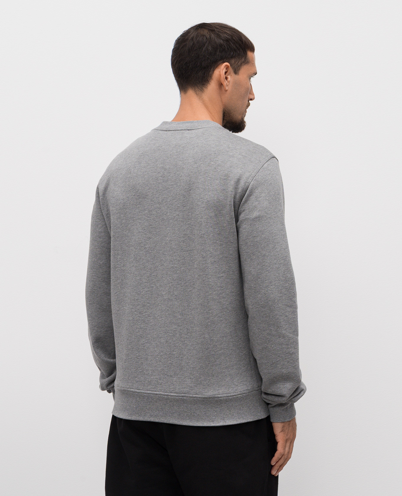 Grey melange sweatshirt with logo embroidery Dolce&Gabbana 4