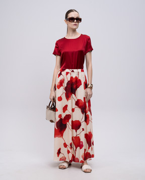 Solotre Burgundy silk top M1D0126