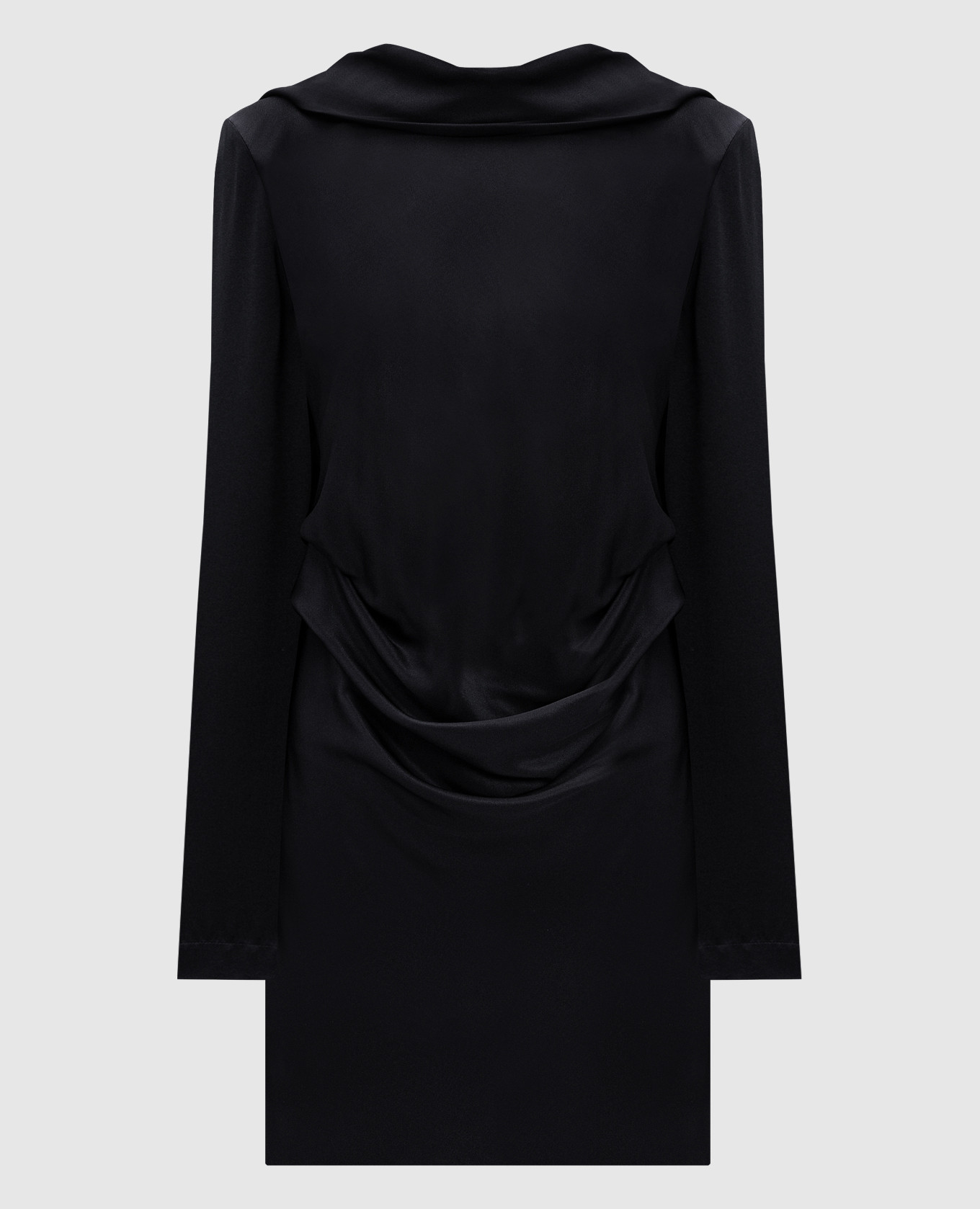 Black dress with an open back Materiel