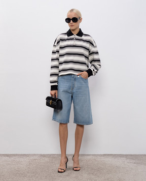 AMIRI White striped polo shirt AWJYPO1008