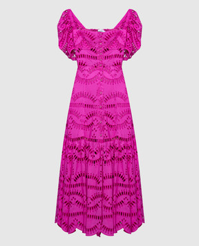 Charo Ruiz Spiana pink shirt dress with broderie embroidery 243624