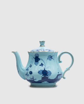 Ginori 1735 Blue porcelain teapot from the Oriente Italiano collection 600 ml 003RG00FTE400G00124300