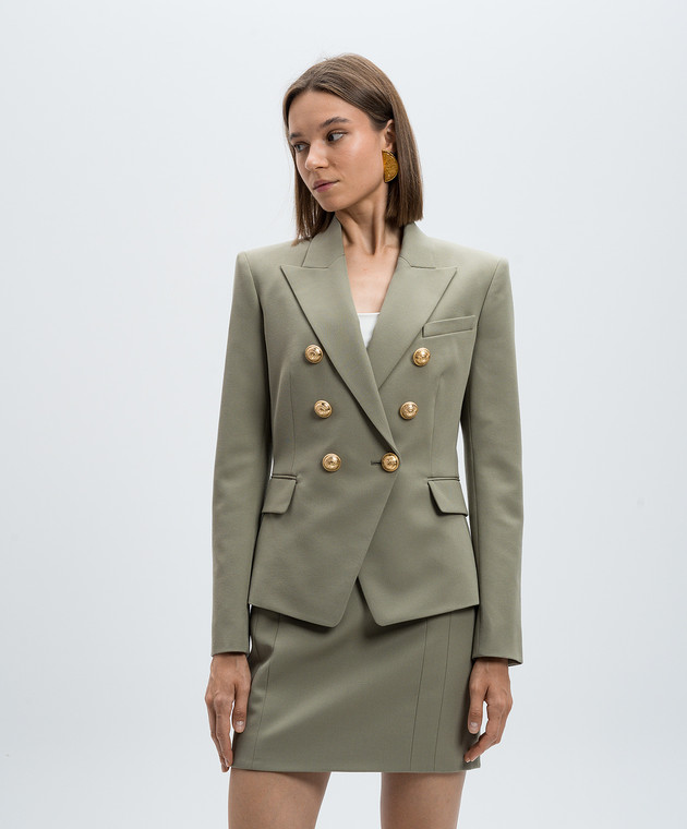 【関税&送料込】Balmain Giacca Doppiopetto In Lana Balmain Giacca doppiopetto in lana Nero Donna | BF1SG008WC090PA