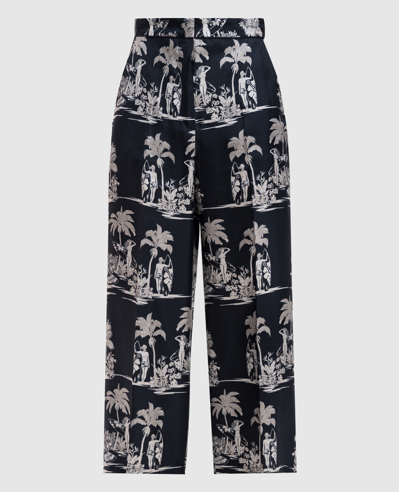 

PAGLIE blue printed silk pants Max Mara