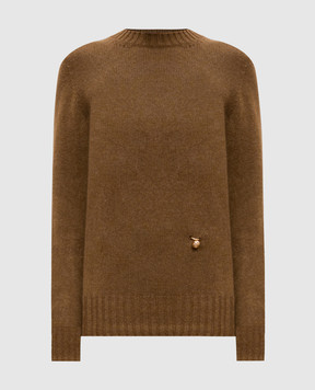 Philosophy di Lorenzo Serafini Brown wool and cashmere sweater A09355707