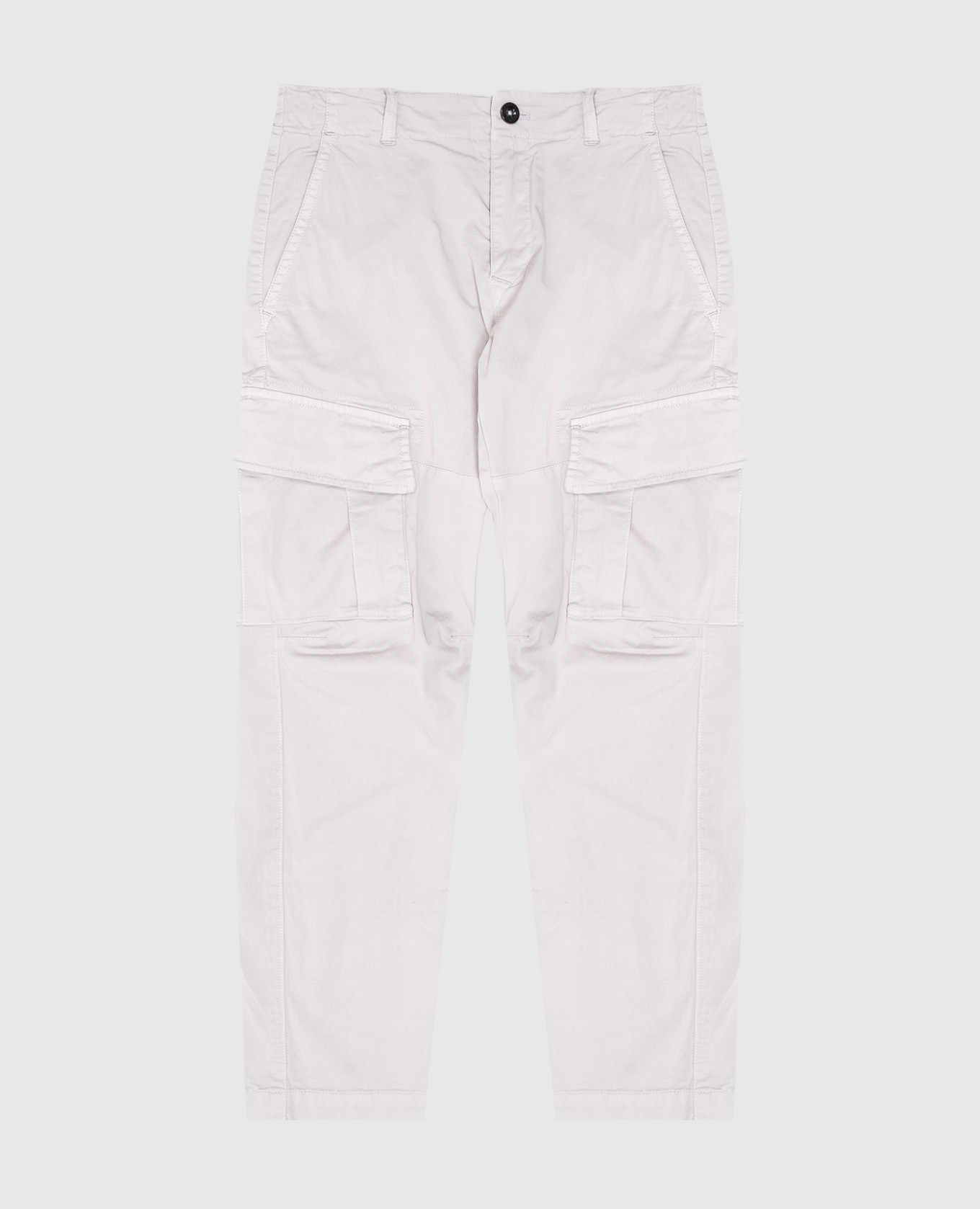 Children's gray cargo pants with logo