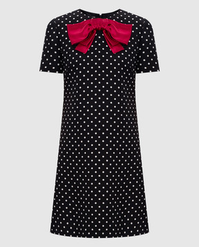 Valentino Supergran black polka dot dress 6B0VADL698S