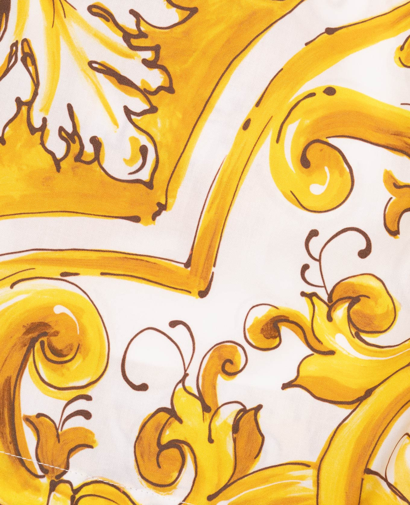 Children's yellow shorts with Majolica print Dolce&Gabbana 3