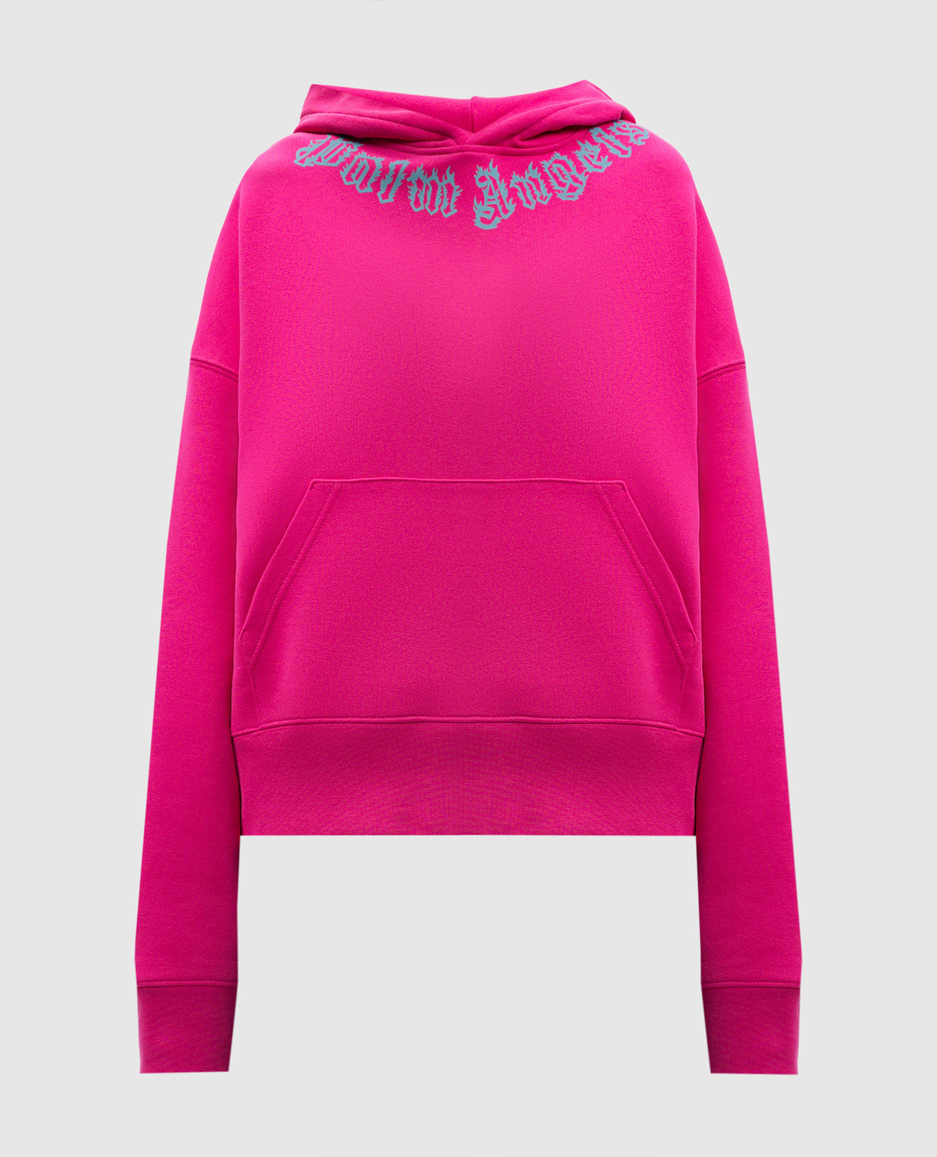 

Pink hoodie with logo print Palm Angels