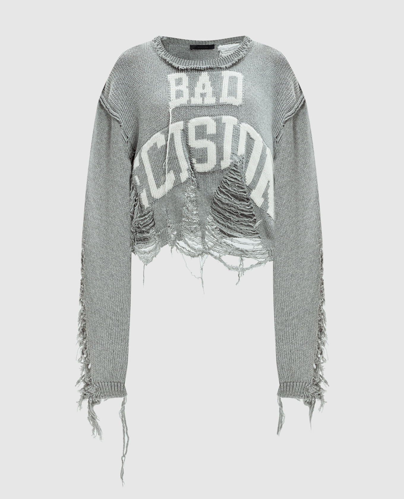

Gray sweater with wool SSHEENA, Серый