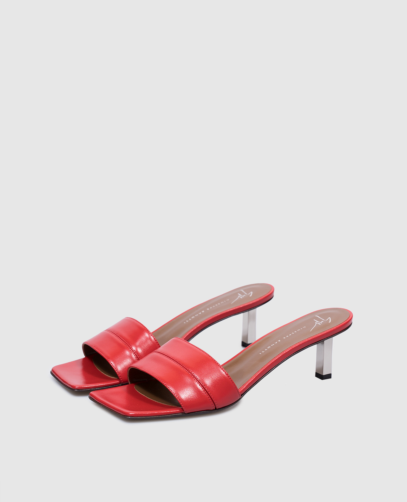 

Obelos red leather mules Giuseppe Zanotti