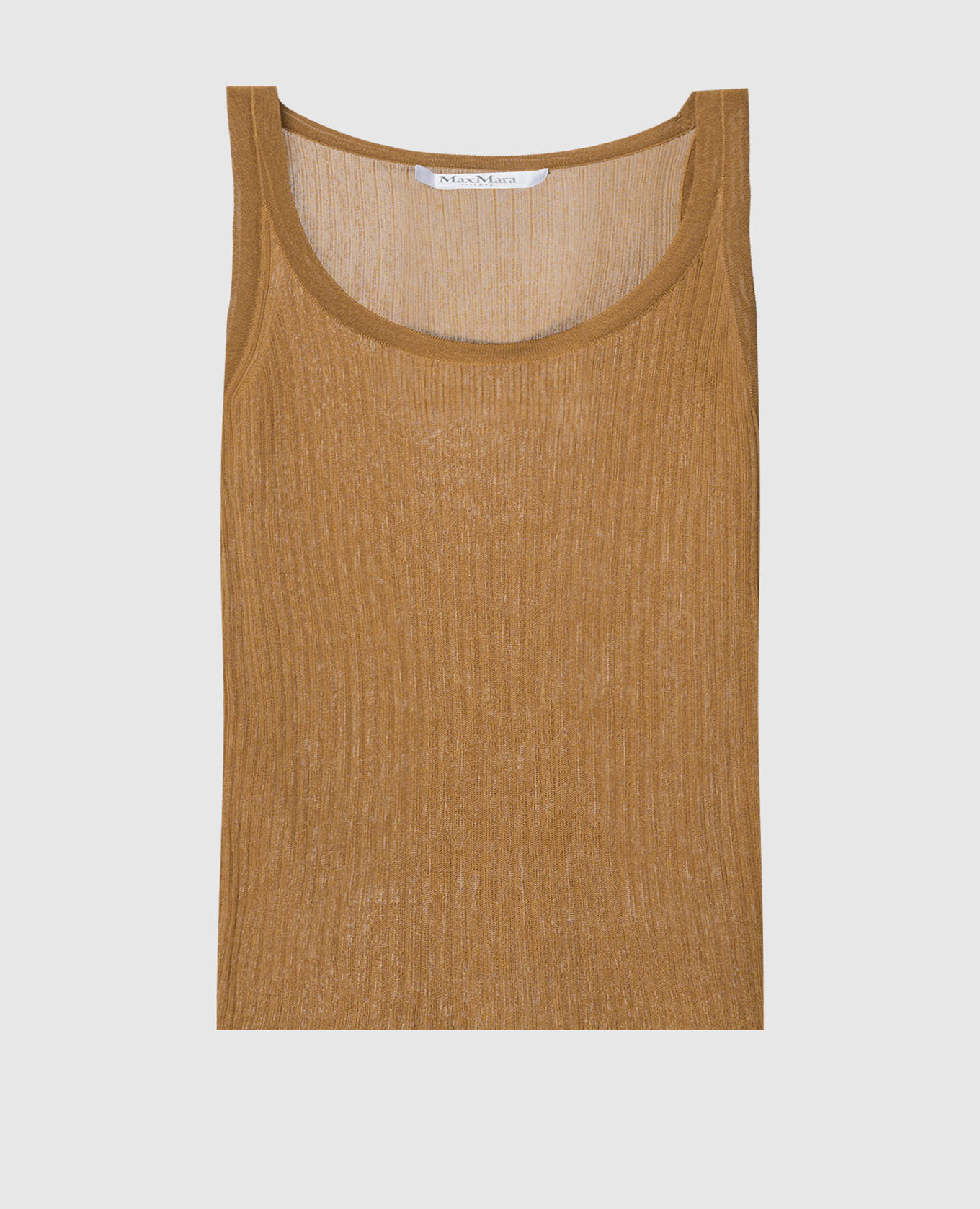 BASTIA brown top with a silk stripe Max Mara
