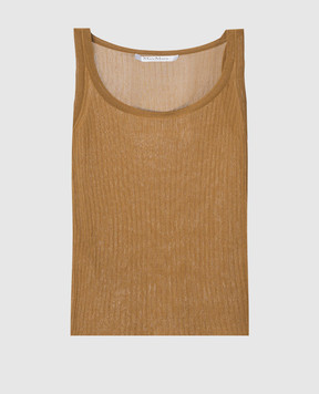 Max Mara BASTIA brown top with a silk stripe BASTIA