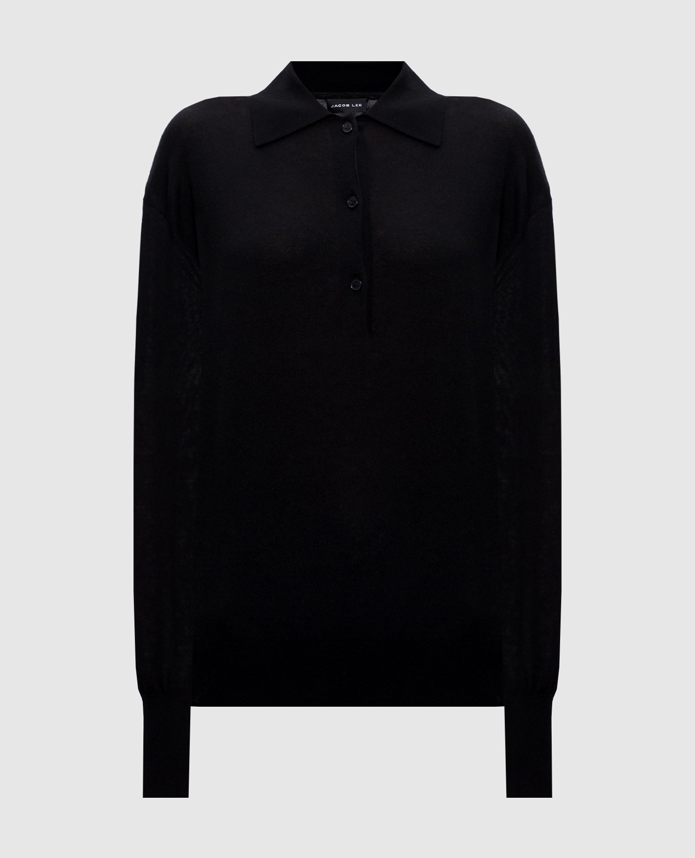 

Black cashmere polo shirt Jacob Lee