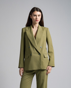 JOSEPH Cady Jaden Khaki Double Breasted Jacket JP001552