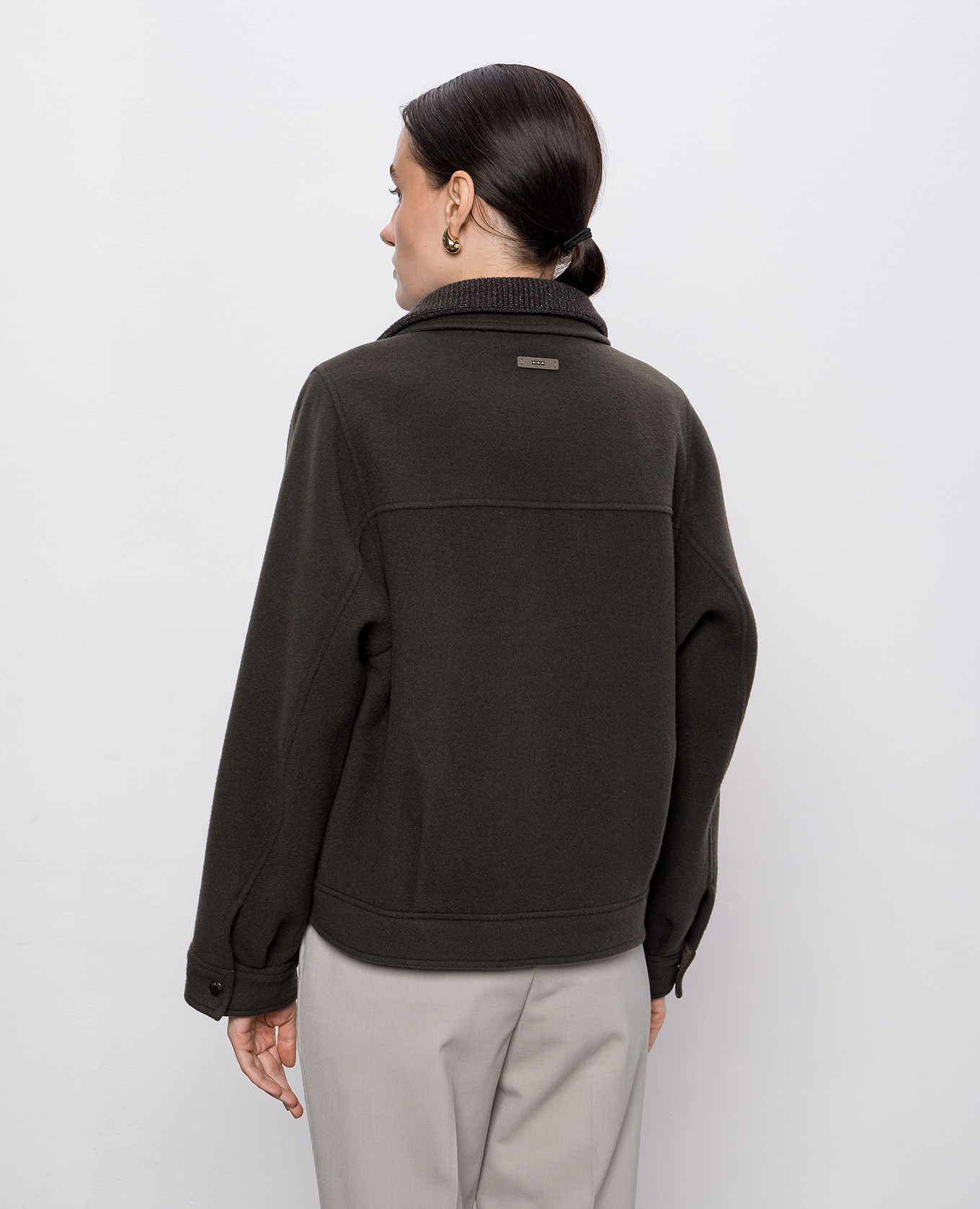 

Brown jacket with wool and cashmere Peserico