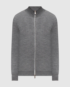 Brunello Cucinelli Gray wool and cashmere cardigan M2400106