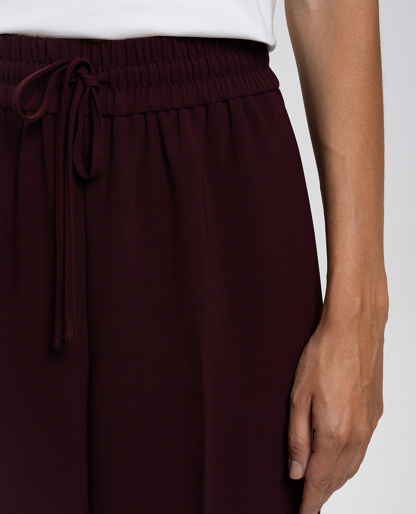 

Burgundy pants with logo Twinset