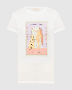 Twinset White t-shirt with Stay Power print 241TT2411