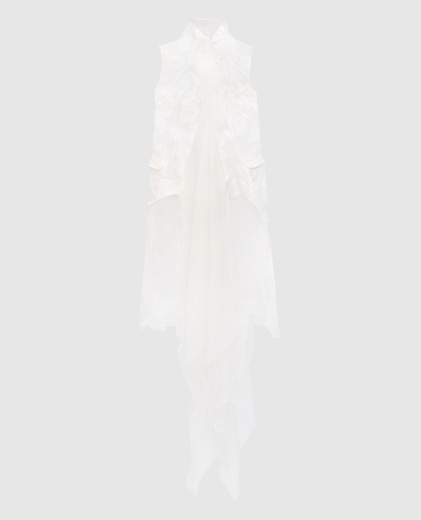White vest with silk Marc Le Bihan
