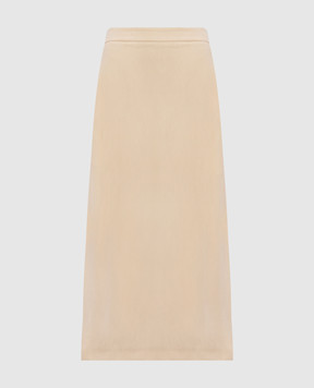 Max Mara Weekend Beige skirt NAUSICA with linen NAUSICA