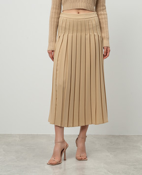 Max Mara Beige pleated skirt LUISA LUISA
