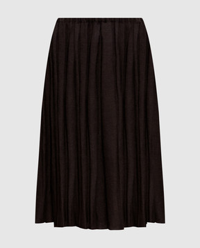 BOBOUTIC Brown linen and silk skirt 4814