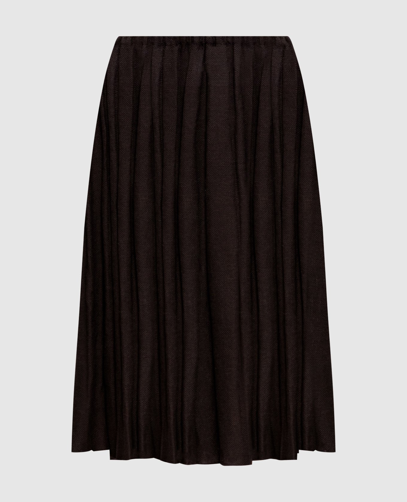 

Brown linen and silk skirt BOBOUTIC