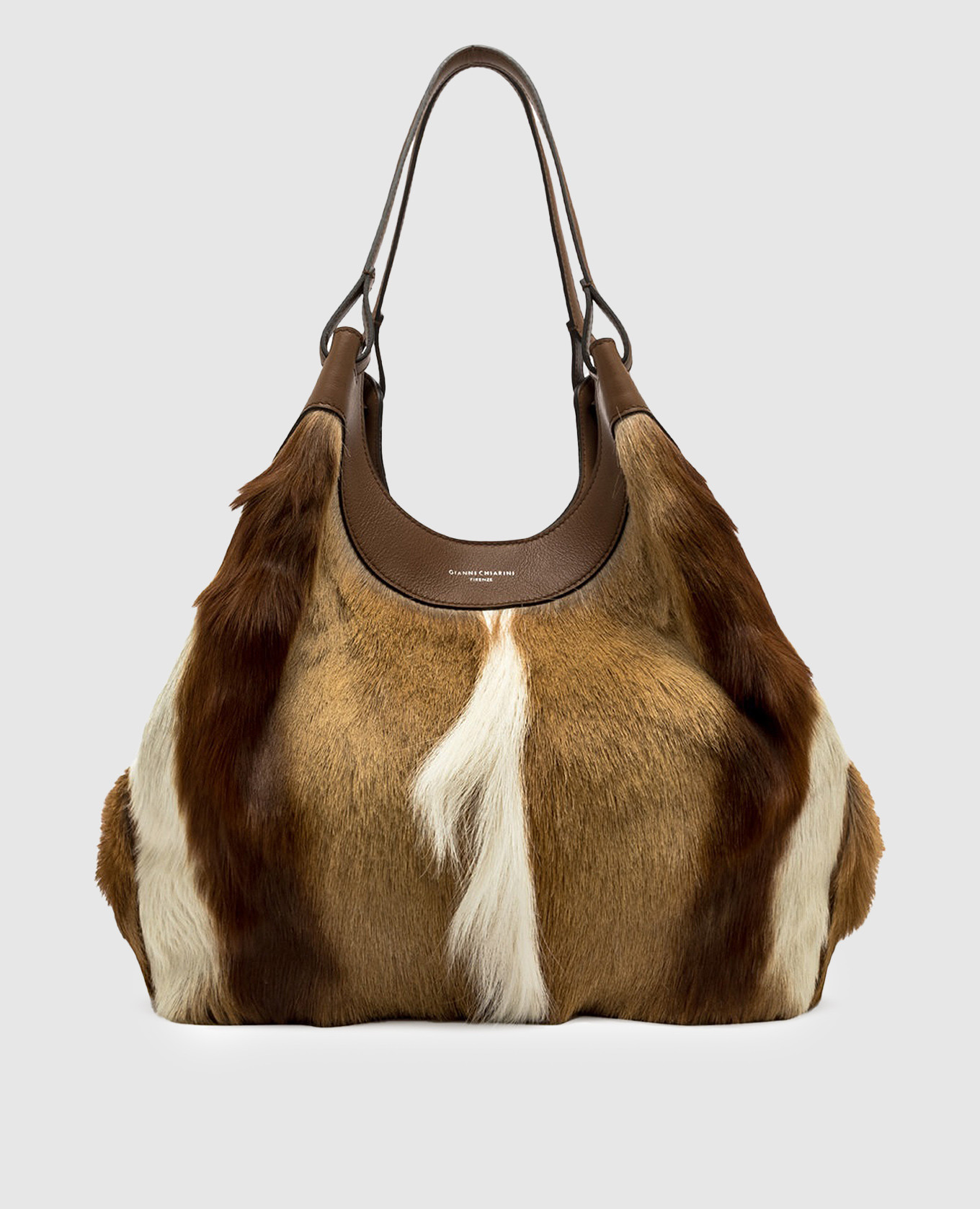 

Brown leather Dua safari bag Gianni Chiarini