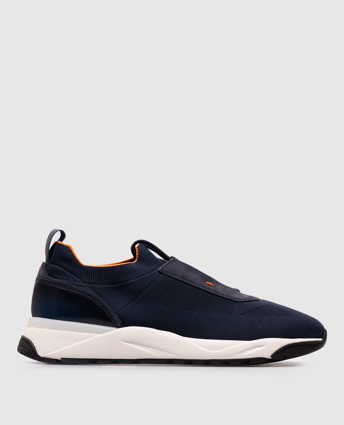 Blue sneakers with logo Santoni