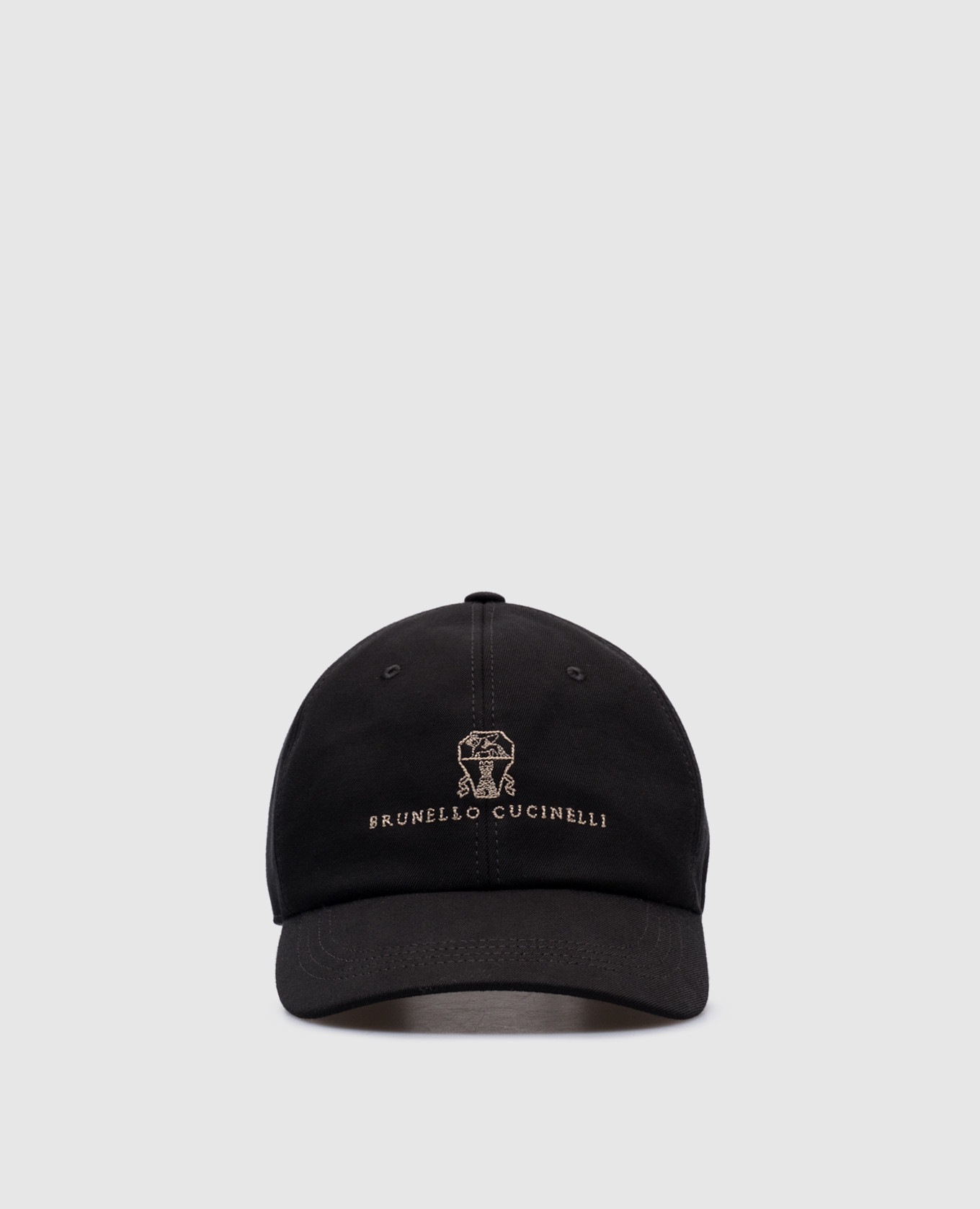 

Black cap with logo embroidery Brunello Cucinelli