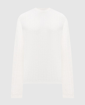 Balmain White jumper PB Labyrinth FH1KF096KI63