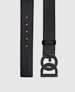 Dolce&Gabbana Black leather belt with logo BC4675AT489