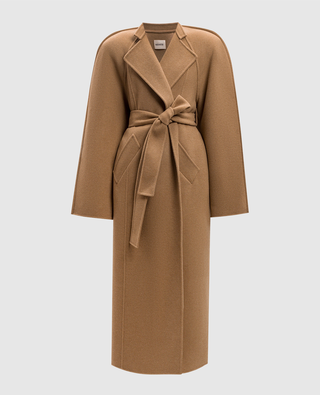 Rothen brown wool coat khaite