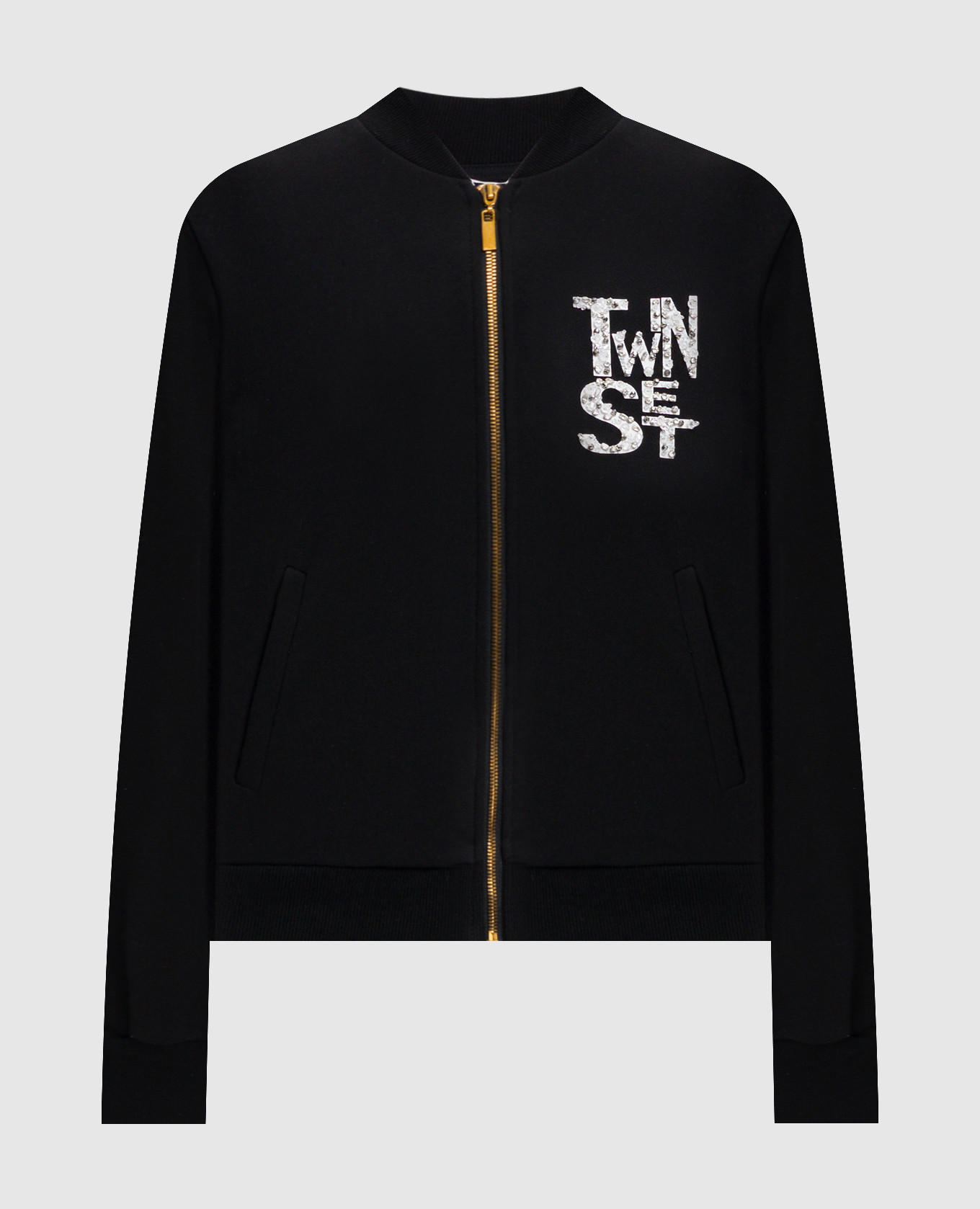 

Black sports jacket with logo Twinset