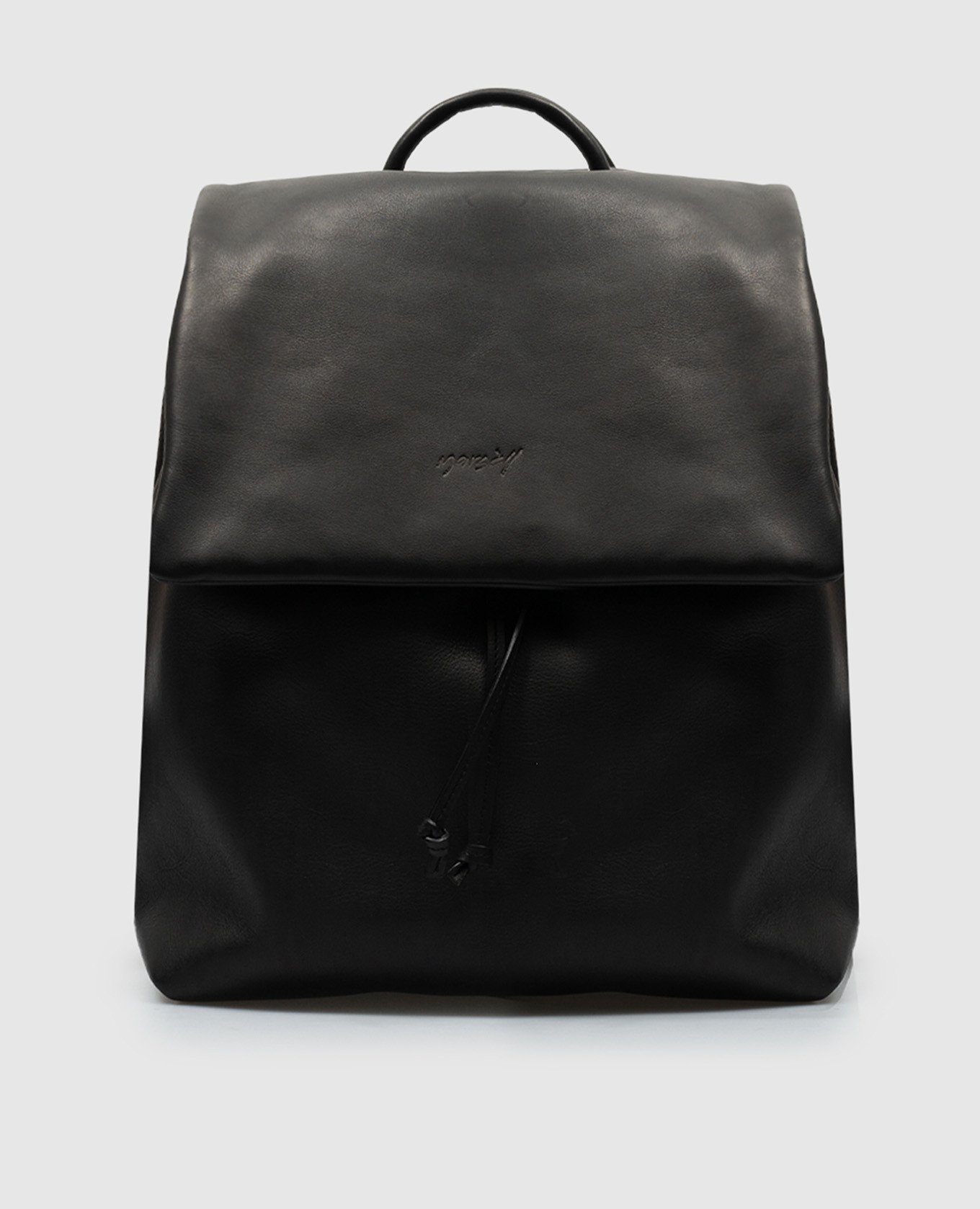 

Black leather Patta backpack with embossed logo Marsell