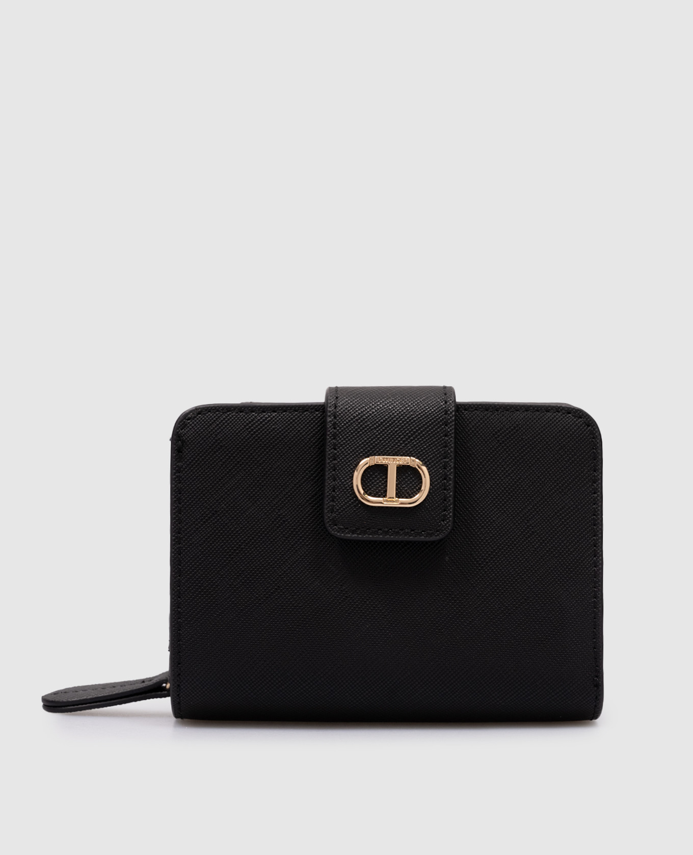 

Black wallet with metal logo Twinset