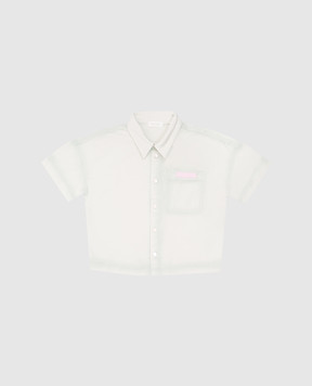 Palm Angels Children's green shirt with logo print PGGG002S25FAB00112+