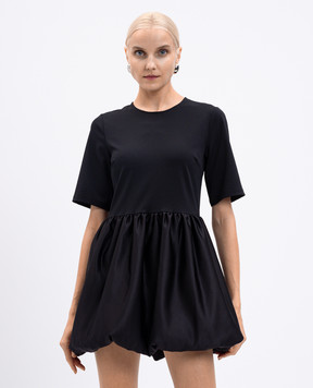 Twinset Black mini dress with logo 252TF2050