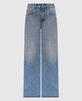 Brunello Cucinelli Blue jeans with logo patch MP095P5565