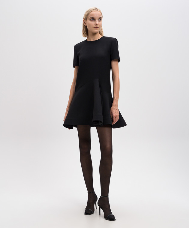 Valentino - Black dress made of wool and silk 5B0VABH51CF - shop