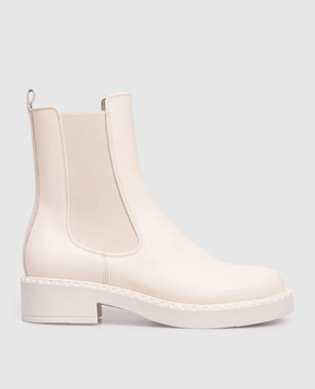 Babe Pay Pls White leather Chelsea boots 417201KO