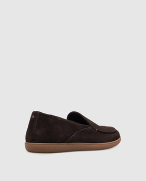 Canali Brown suede slip-ons RB00929191243