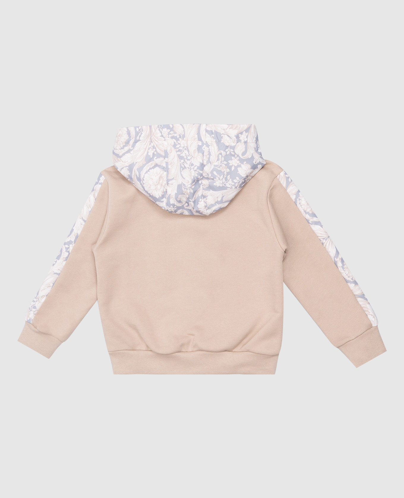 

Children's beige Barocco hoodie Versace