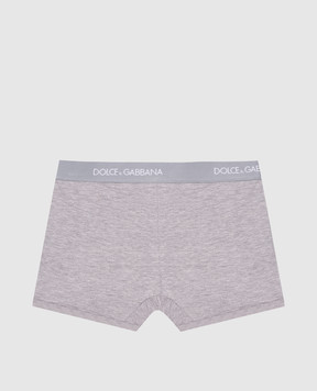 Dolce&Gabbana Children's set of gray boxer briefs with a logo L4J701ON00G