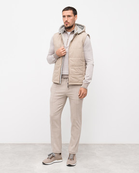 Doriani Cashmere Beige wool sweatpants P161CSF193T125