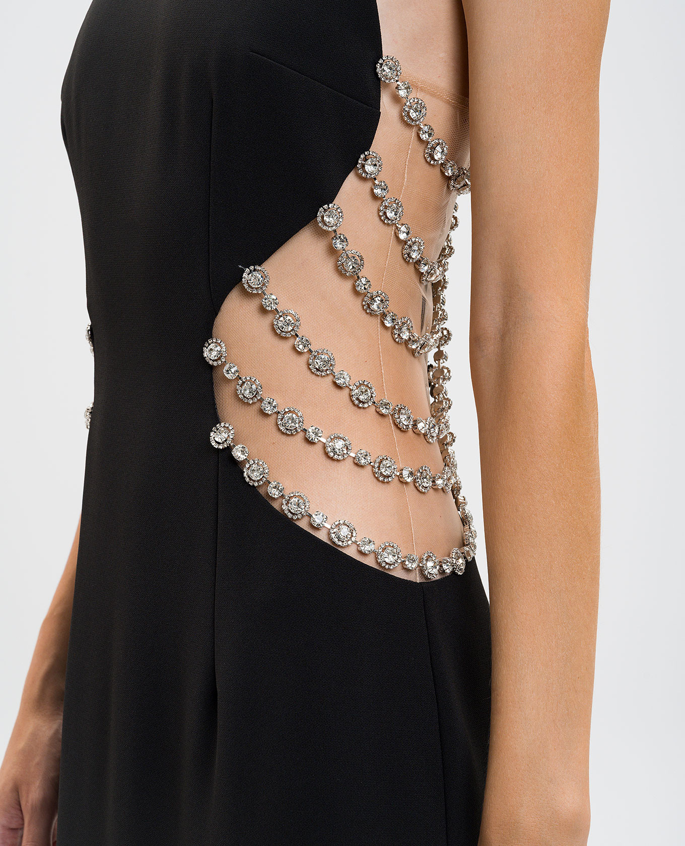 

Black maxi dress with crystals Nissa