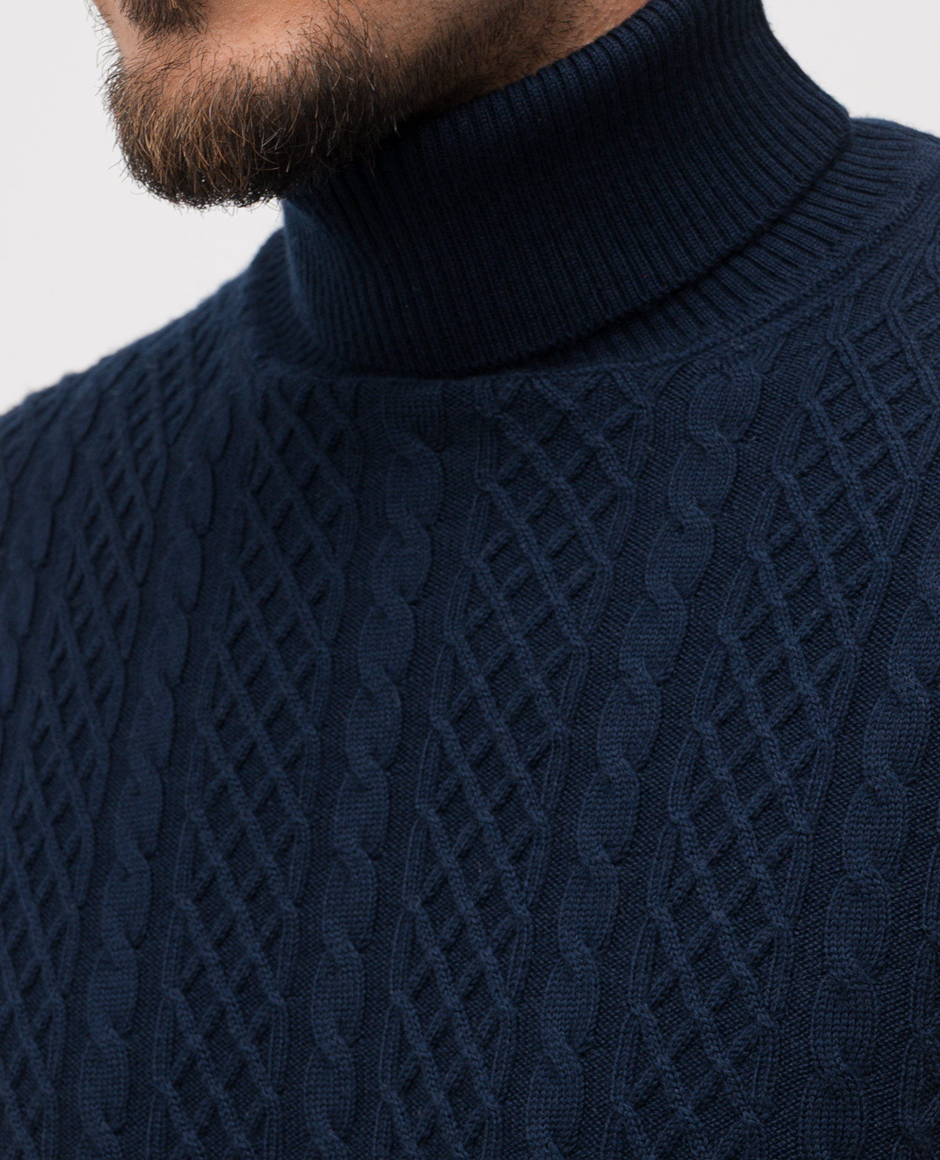 

Blue wool sweater with textured pattern Daniele Fiesoli